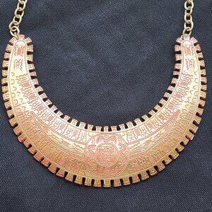 Vintage Pink and Gold Bib Necklace